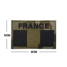 NEW France Flag IR Infrared Embroidered Patches Tactical Military Patch Nylon Reflective French Flag Emblem Embroidery Badges