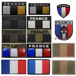 NEW France Flag IR Infrared Embroidered Patches Tactical Military Patch Nylon Reflective French Flag Emblem Embroidery Badges