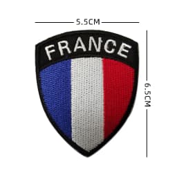 NEW France Flag IR Infrared Embroidered Patches Tactical Military Patch Nylon Reflective French Flag Emblem Embroidery Badges
