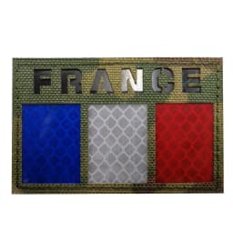 NEW France Flag IR Infrared Embroidered Patches Tactical Military Patch Nylon Reflective French Flag Emblem Embroidery Badges