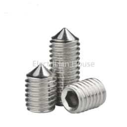 10pcs/lot Hex Hexagon Socket Set Screw Cone Point Grub Screw M2 M2.5 M3 M4 M5 M6 M8 M10 M12 304 Stainless Steel DIN914