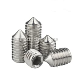 10pcs/lot Hex Hexagon Socket Set Screw Cone Point Grub Screw M2 M2.5 M3 M4 M5 M6 M8 M10 M12 304 Stainless Steel DIN914