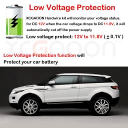 24Hours Mini Mico USB Ports 5V 3A Car Charge Cable OBD Hardwire Cord 3.5Meters With Switch For Dash Cam Camcorder Vehicle DVR
