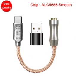 CX31993 USB Type-C to 3.5mm Audio Interface Headphone Amplifier HiFi DAC Earphone Sound Amplifier 32bit 384kHz Audio Adapter