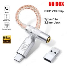 CX31993 USB Type-C to 3.5mm Audio Interface Headphone Amplifier HiFi DAC Earphone Sound Amplifier 32bit 384kHz Audio Adapter