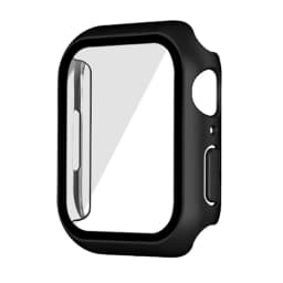 Glass+cover For Apple Watch Case 44mm 40mm 45mm 41mm 42mm 38mm Accessories Plated Screen Protector iWatch series 9 8 6 5 3 se 7
