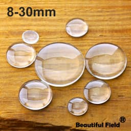 8mm 10mm 12mm 25mm 14mm 16mm 18mm 20mm 25mm Clear Glass Cabochons Blank Round Set Handmade Settings Stones Transparent Domed