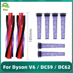 Fit For Dyson V6 Animal Fluff / DC59 / DC62 / SV03 / SV073 Roller 185 mm 225 mm Main Brush Bar Pre Filter Replacement Spare Part
