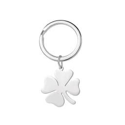 Stainless Steel Keychain Classic Clover Silver Color Fashion keychain for car keys Pendant For Women Man Jewelry Friends Gifts