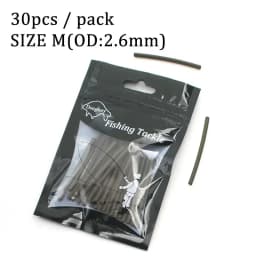 30PCS Carp Fishing Accessories Matte Silicone Heat Shrink Tubing Rig Tube For Carp Fishing Ronnie Rigs Hair Rig Terminal Tackle