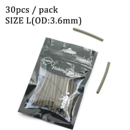 30PCS Carp Fishing Accessories Matte Silicone Heat Shrink Tubing Rig Tube For Carp Fishing Ronnie Rigs Hair Rig Terminal Tackle