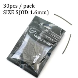 30PCS Carp Fishing Accessories Matte Silicone Heat Shrink Tubing Rig Tube For Carp Fishing Ronnie Rigs Hair Rig Terminal Tackle