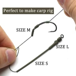30PCS Carp Fishing Accessories Matte Silicone Heat Shrink Tubing Rig Tube For Carp Fishing Ronnie Rigs Hair Rig Terminal Tackle