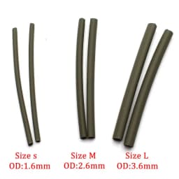 30PCS Carp Fishing Accessories Matte Silicone Heat Shrink Tubing Rig Tube For Carp Fishing Ronnie Rigs Hair Rig Terminal Tackle