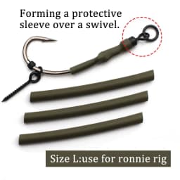 30PCS Carp Fishing Accessories Matte Silicone Heat Shrink Tubing Rig Tube For Carp Fishing Ronnie Rigs Hair Rig Terminal Tackle