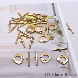 10set Gold color OT Clasps Connectors Charms for Jewelry Making Bracelet Necklace End Buckle Accessories Chain Link Buckle