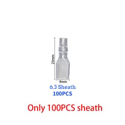 100Pcs/lot 2.8/4.8/6.3mm Female and male Crimp Terminal Connector Gold Brass/Silver Car Speaker Electric Wire Connectors Set