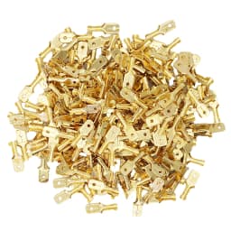100Pcs/lot 2.8/4.8/6.3mm Female and male Crimp Terminal Connector Gold Brass/Silver Car Speaker Electric Wire Connectors Set