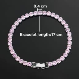 4mm Micro-inlaid Zircon Tennis Bracelet for Women 2025 New  Men Bracelet Homme Jewelry Accessories Wholesale