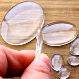 8x10mm 10x14mm 13x18mm 18x25mm 20x30mm 30x40mm Clear Oval Glass Cabochons Blank Set Handmade Settings Stones Transparent Domed