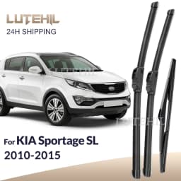 For KIA Sportage SL 2010-2015 2011 2012 2013 2014 Wiper Front & Rear Wiper Blades Windshield Windscreen Window Brushes 24"18"12"