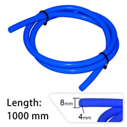 Universal 1m Silicone Vacuum Tube Coolant Hose Silicone Tubing Intercooler Pipe ID 3MM 4mm