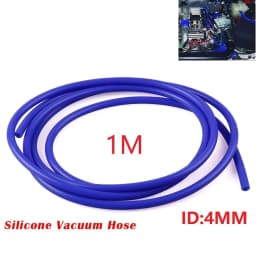 Universal 1m Silicone Vacuum Tube Coolant Hose Silicone Tubing Intercooler Pipe ID 3MM 4mm
