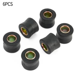 6pcs Universal Motorbike 10mm Rear Shock Absorber Cushion Rubber Ring Bushing Spare Part Fit For Dual Sport Off-Road Street
