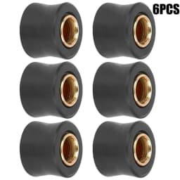 6pcs Universal Motorbike 10mm Rear Shock Absorber Cushion Rubber Ring Bushing Spare Part Fit For Dual Sport Off-Road Street