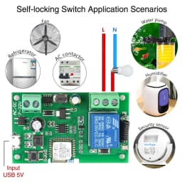 Smart Switch Ewelink 1CH RF 12V 24V 7-32V AC DC Wifi Switch Work with Alexa Google Home For Garage Door Gate Remote Control