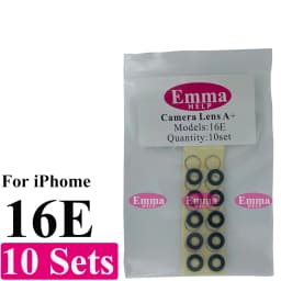 EmmaHelp 10set Back Camera Glass for iPhone 15 14 13 12 16 17 Pro Max Rear Camera Lens Cover Replacement Sticker A+