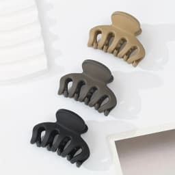 3pcs Matte Hair Claw Clip Simple Style Shark Claw Clips Solid Color Hair Claw Elegant Hair Clips For Women