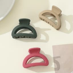 3pcs Matte Hair Claw Clip Simple Style Shark Claw Clips Solid Color Hair Claw Elegant Hair Clips For Women