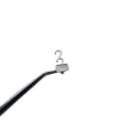 10Pcs Dental Orthodontic Crimpable Curved Hook With Buccal Tube Stainless Bondable Mesh Base Single Right/Left