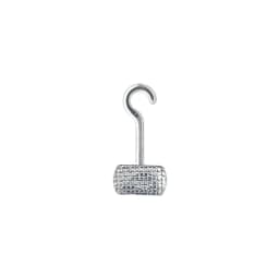 10Pcs Dental Orthodontic Crimpable Curved Hook With Buccal Tube Stainless Bondable Mesh Base Single Right/Left