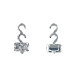 10Pcs Dental Orthodontic Crimpable Curved Hook With Buccal Tube Stainless Bondable Mesh Base Single Right/Left