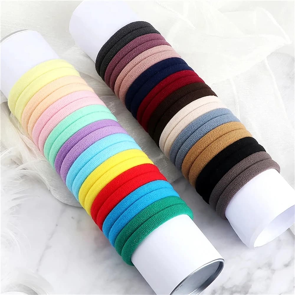 51 Colors Basic Elastic Hair Band for Girls 20/30/50PCS 4cm Simple Solid Color Headband Women Hair Accessories Scrunchies Holder