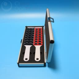 Optometric Retinoscopy Rack Set Max 15.00DS Pad2 32 Diopters Optical Lens Set Optometry Retinoscopy Bars Aluminium Case