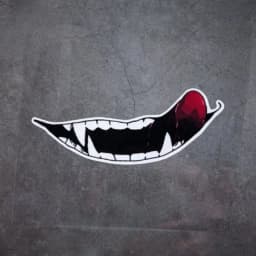 1pc Evil Teeth and Tongue Motorcycle Helmet Fuel Tank Stickers Racing Body Window Funny Decoration Universal Vinyl Decals