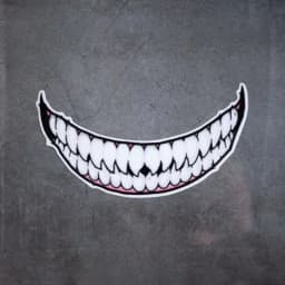 1pc Evil Teeth and Tongue Motorcycle Helmet Fuel Tank Stickers Racing Body Window Funny Decoration Universal Vinyl Decals