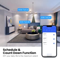 AVATTO Tuya WiFi Smart Light Switch with Socket,Brazil Stand 16A Touch Button Wall Switch,Work for Alexa Google Home