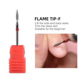 Nail Drill Bits Electric Manicure Milling Cutter Drill Bit for Nails Diamond Cuticle Cutter Flame Bit Nail Drill Clean Bits Burr