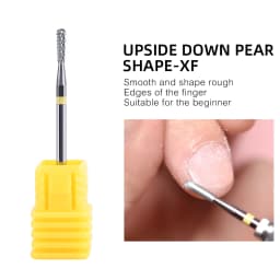 Nail Drill Bits Electric Manicure Milling Cutter Drill Bit for Nails Diamond Cuticle Cutter Flame Bit Nail Drill Clean Bits Burr
