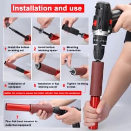 Sanding Rod Sanding Wood Metal Plastic Glass Stone Mini Belt Sander Electric Drill Attachment Lithium Electric Drill Conversion
