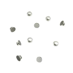 10Pcs/Bag Dental Orthodontic Lingual Button Metal Bondable Mesh Base Metal Tongue Side Buckle Orthodont Materiales