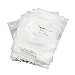 10Pcs/Bag Dental Orthodontic Lingual Button Metal Bondable Mesh Base Metal Tongue Side Buckle Orthodont Materiales