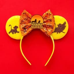 Mickey Mouse Hairbands The Lion King Mufasa Simba Ears Headbands for Girls Kid Disney Pumbaa Headwear Women Bow Hair Accessories