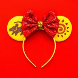 Mickey Mouse Hairbands The Lion King Mufasa Simba Ears Headbands for Girls Kid Disney Pumbaa Headwear Women Bow Hair Accessories