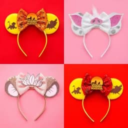 Mickey Mouse Hairbands The Lion King Mufasa Simba Ears Headbands for Girls Kid Disney Pumbaa Headwear Women Bow Hair Accessories