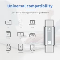 NNBILI 40Gpbs Type C Male to TypeC Male Full Featured Adapter For Transmission and Charging for with Thunderbolt USB 4.0 3.1 2.0